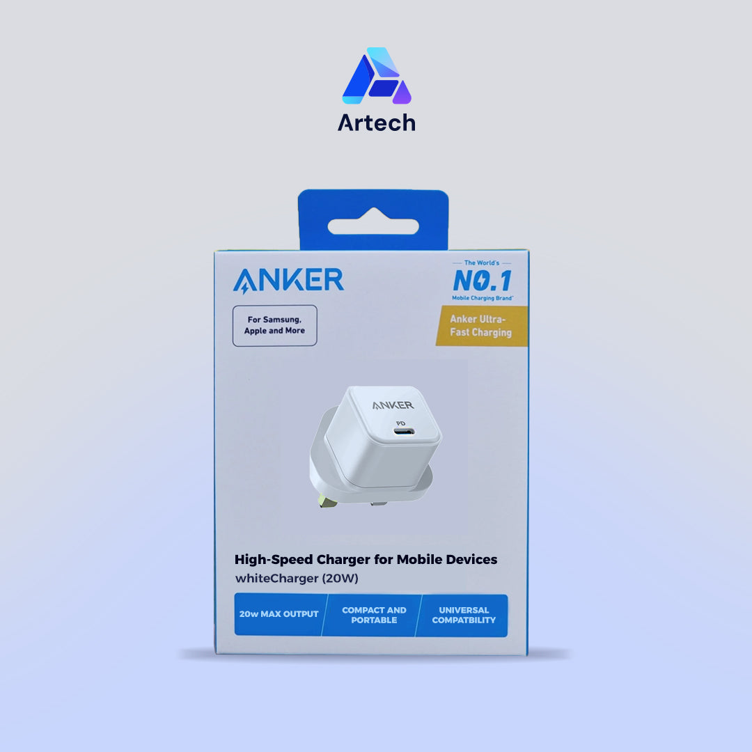 شاحن Anker White عالي السرعة (20 واط)