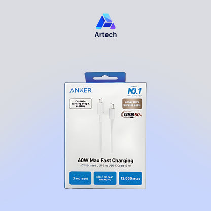 Anker Durable Braided Fast-Charging Cable white(1.m)