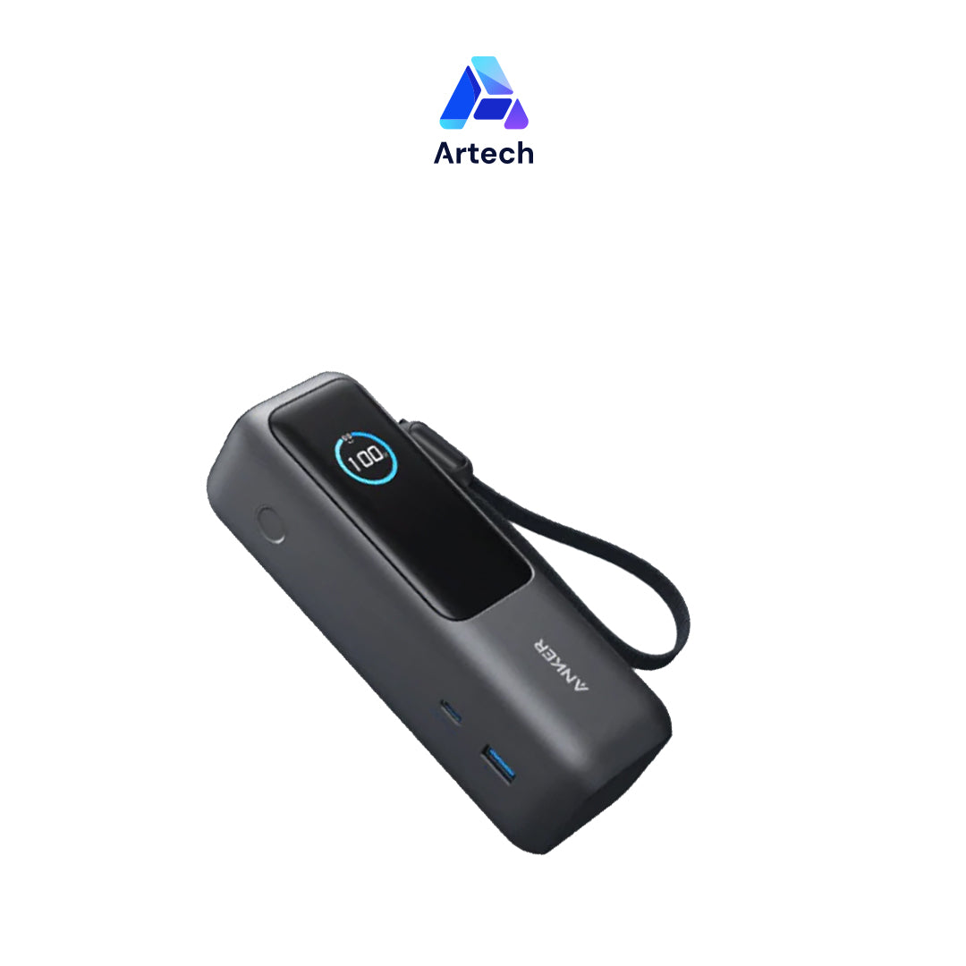 Anker Power Bank (25K, 165W) with Built-In USB-C and Retractable Cables