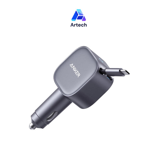 Anker Nano Car Charger with Retractable USB-C Cable